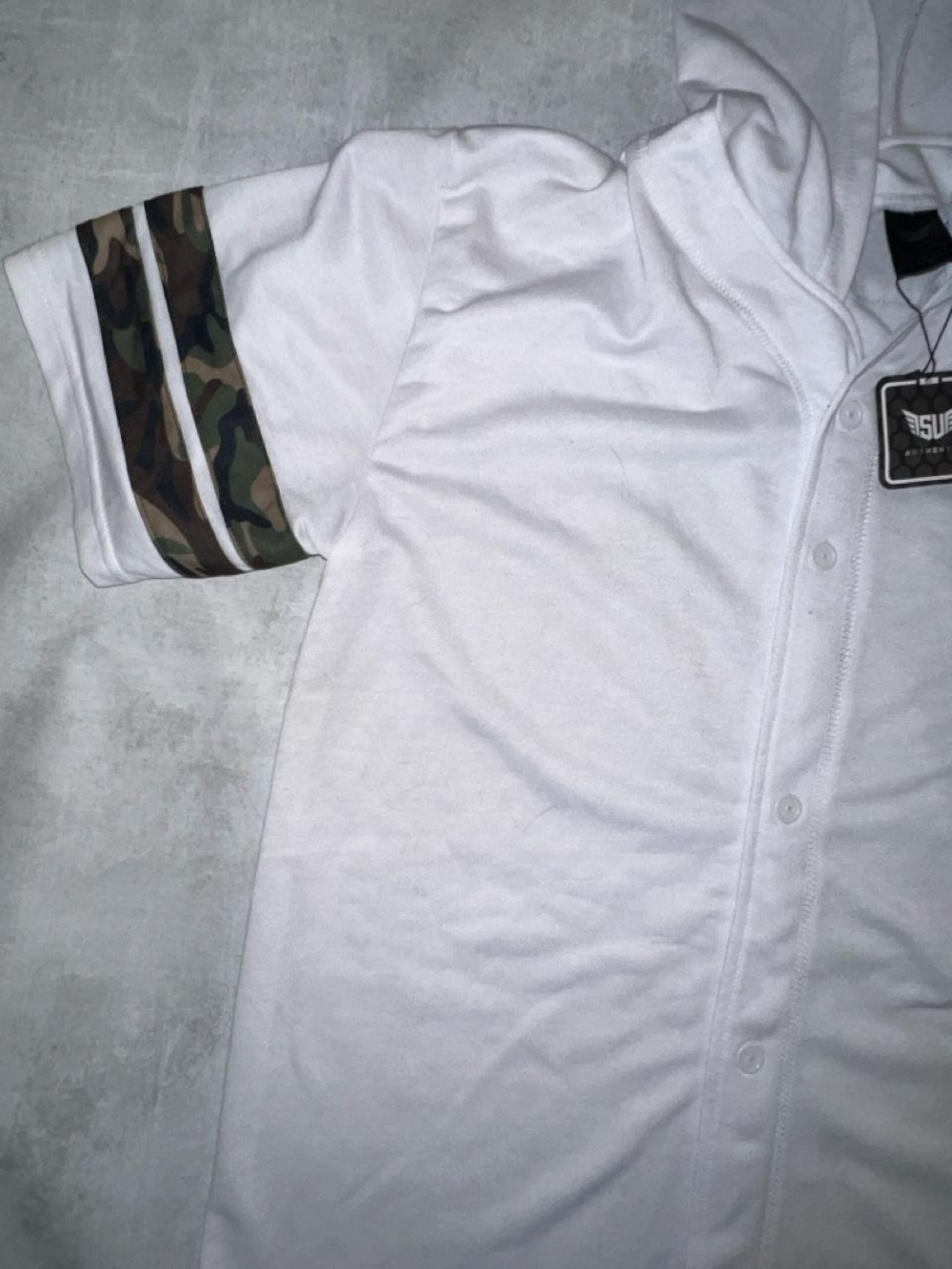 New Size Up Apparel New With Tags Short-sleeve hooded baseball jersey streetwear - Picture 4 of 6